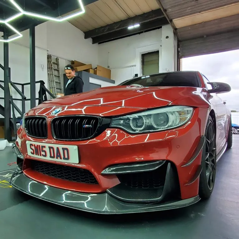 BMW F80 F82 F83 M3 M4 2014-2019 Carbon Fiber GTS Style Front Lip Splitter
