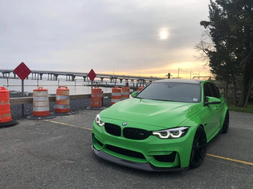 BMW F80 F82 F83 M3 M4 2014-2019 Carbon Fiber GTS Style Front Lip Splitter — image 2 of 4