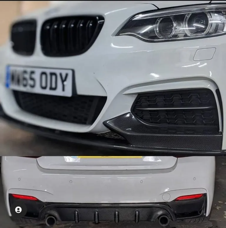 BMW F22 2 Series M Sport 2013-2020 Carbon Fiber Front Splitter – another view