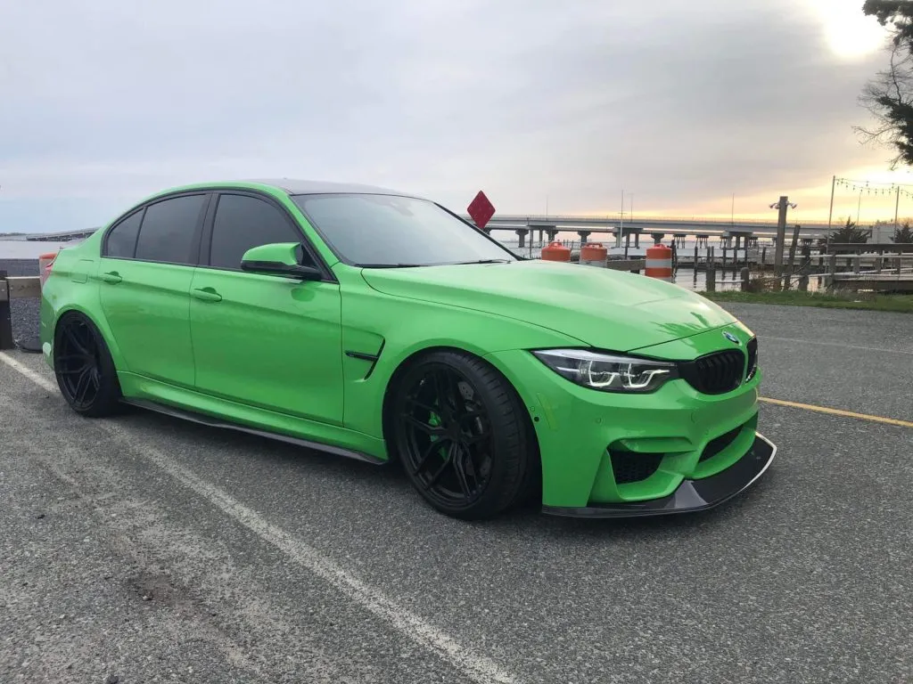 BMW F80 F82 F83 M3 M4 2014-2019 Carbon Fiber GTS Style Front Lip Splitter — image 4 of 4