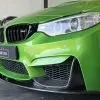 BMW F80 F82 F83 M3/M4 2014-2020 Carbon Fiber 3pc PERFORMANCE Style Front Lip Splitter — thumbnail 2
