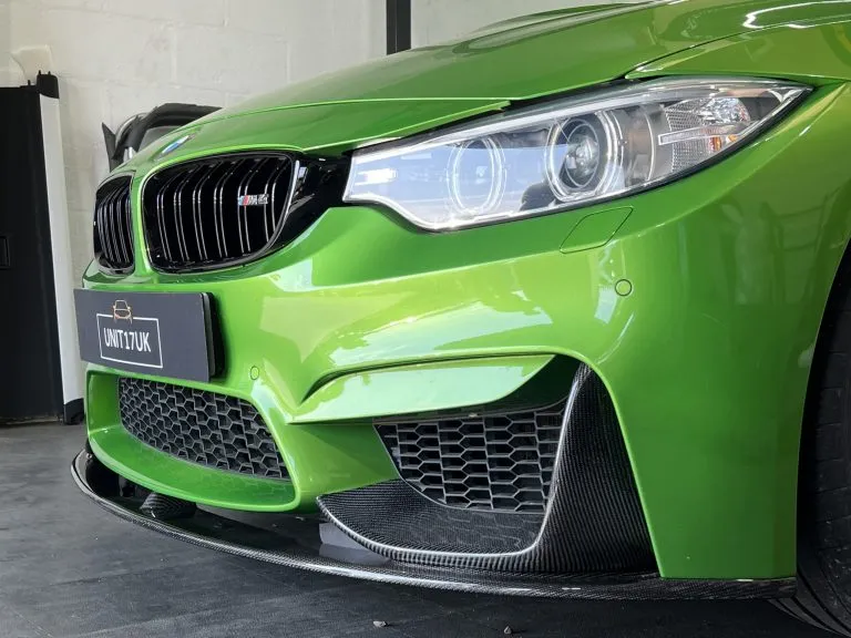 BMW F80 F82 F83 M3/M4 2014-2020 Carbon Fiber 3pc PERFORMANCE Style Front Lip Splitter – another view