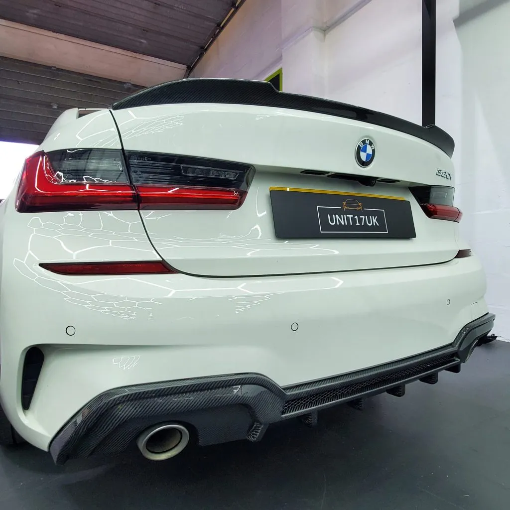BMW G20/G21 3 Series M Sport 2019-Present Carbon Fiber Rear Diffuser — image 4 of 4