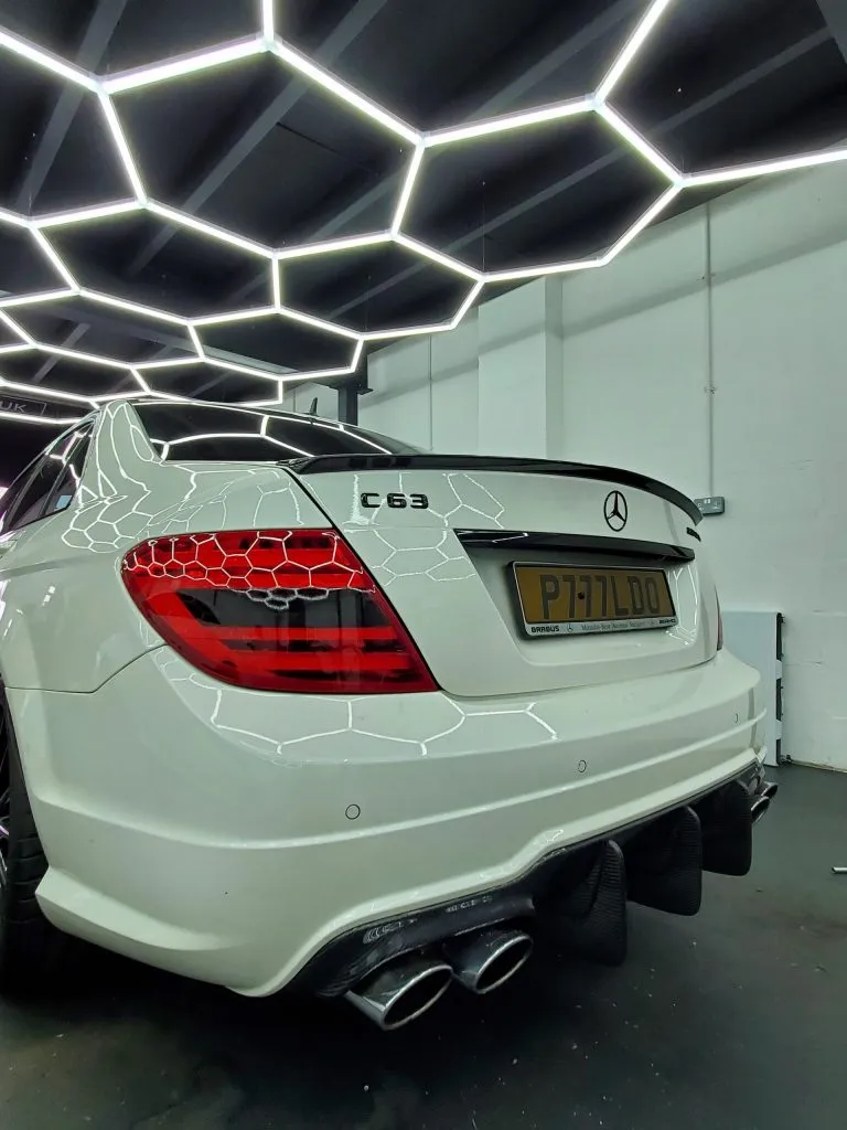 Mercedes C63 AMG Facelift W204 2011-2014 Carbon Fiber Big Fin Rear Diffuser — image 4 of 8