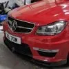 Mercedes C63 AMG W204 2011-2014 Carbon Fiber Front Splitter — thumbnail 4