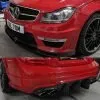 Mercedes C63 AMG Facelift W204 2011-2014 Carbon Fiber Big Fin Rear Diffuser — thumbnail 6