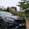 Mercedes C63 AMG C205 W205 2015-2021 Carbon Fiber Brabus Style B Front Splitter — thumbnail 5