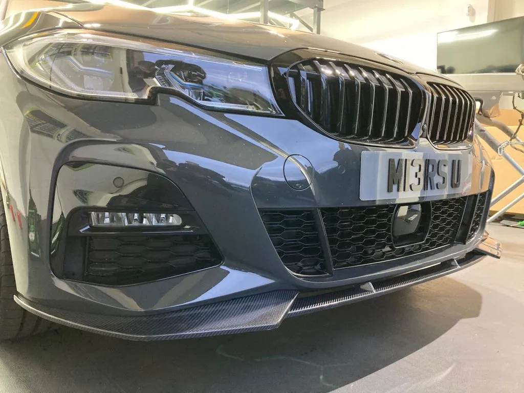 BMW G20/21 3 Series M Sport 2019-Present Carbon Fiber Front Splitter — image 6 of 7