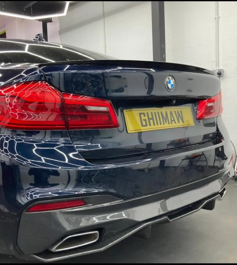 BMW G30/G31 5 Series M Sport 2018+ Carbon Fiber Rear Diffuser