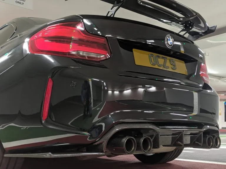 BMW F87 M2 2015-2020 Carbon Fiber 3pc Rear Diffuser – another view