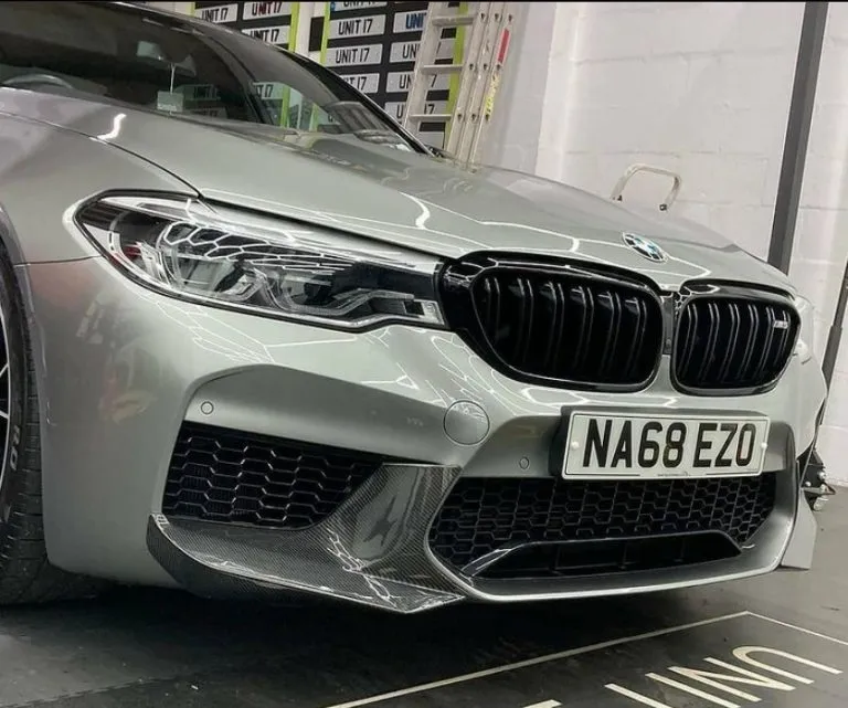 BMW F90 M5 2018-2020 Carbon Fiber Front Corner Splitter – another view