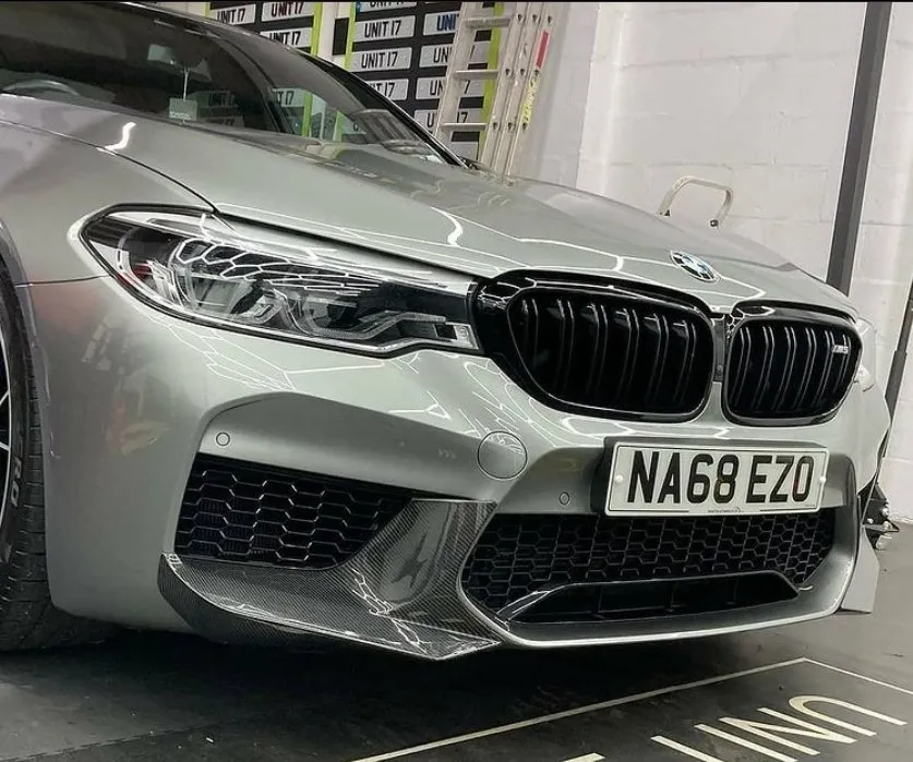 BMW F90 M5 2018-2020 Carbon Fiber Front Corner Splitter — image 2 of 2