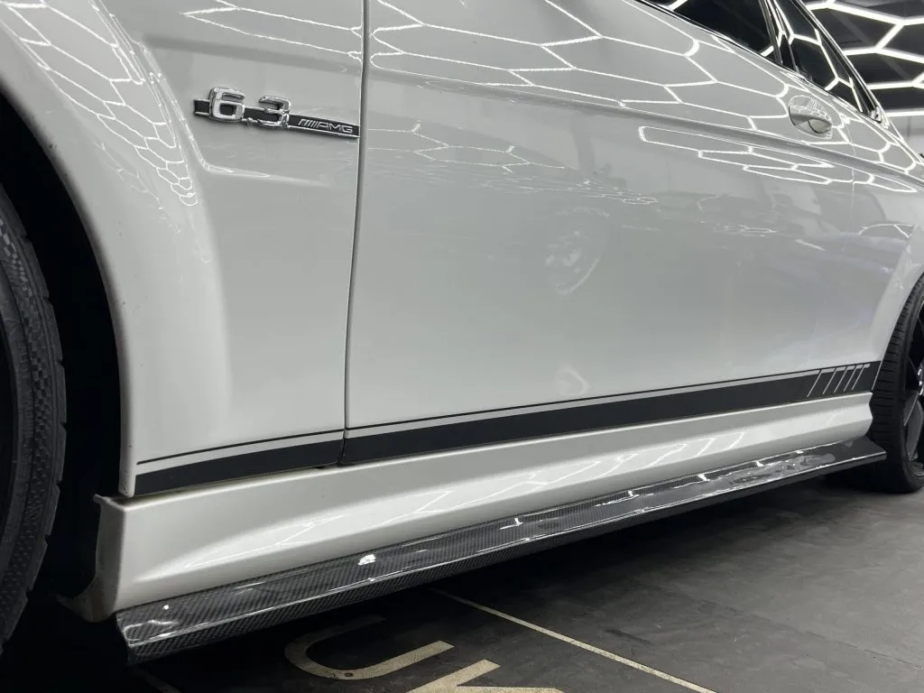 Mercedes C63 AMG W204 2011-2014 Carbon Fiber Side Skirt Extensions — image 8 of 8