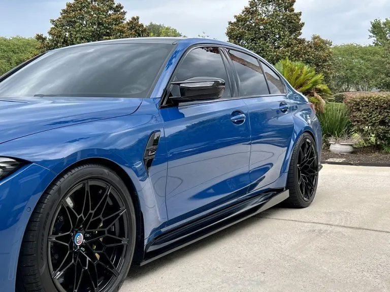 BMW G80 G82 G83 M3 M4 2021-Present Carbon Fiber Side Skirt Extensions w/small winglet (Unitexclusives)