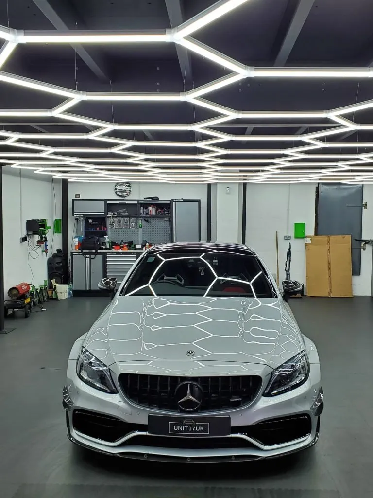 Mercedes C63 AMG W205 2015-2021 Carbon Fiber Edition 1 Splitter 3pc — image 6 of 9