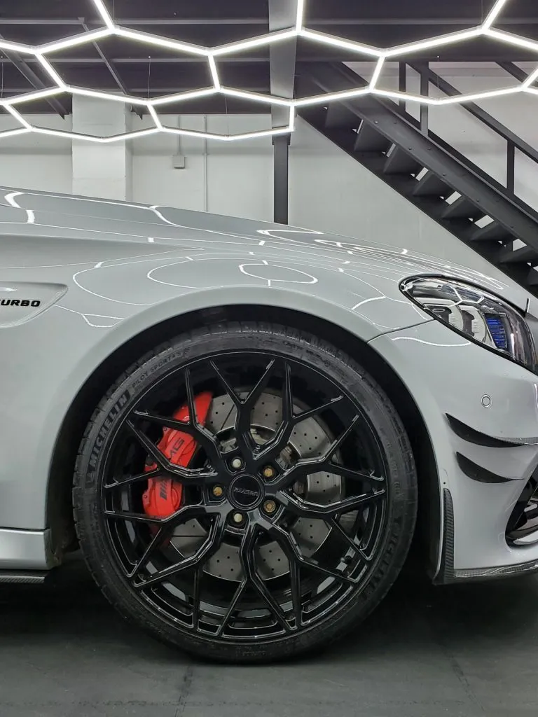 Mercedes C63 AMG W205 2015-2021 Carbon Fiber Edition 1 Splitter 3pc — image 9 of 9