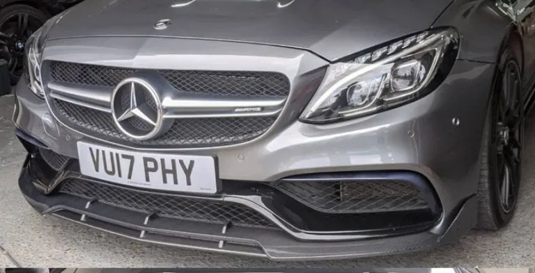 Mercedes C63 AMG W205 2015-2021 Carbon Fiber Brabus Style A Front Splitter