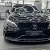 Mercedes C63 AMG C205 W205 2015-2021 Carbon Fiber Brabus Style B Front Splitter — thumbnail 2