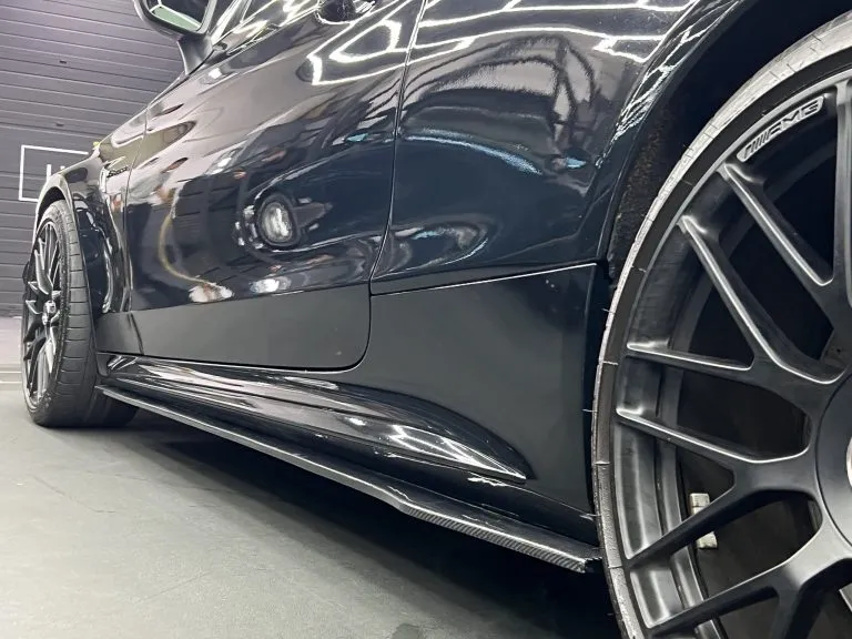 Mercedes C63 AMG C205 W205 2015-2021 Carbon Fiber Side Skirt Extensions