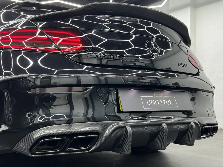 Mercedes C63 AMG Coupe C205 W205 2015-2021 Carbon Fiber Brabus Style Rear Diffuser – another view