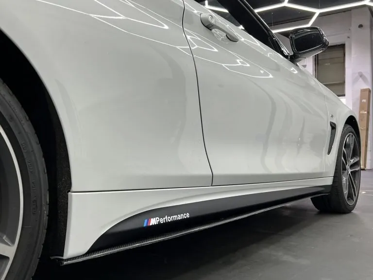 BMW F30 F32 F33 F36 F80 M3 M PERFORMANCE STYLE 2014-2019 Carbon Fiber Skirt Extensions – another view