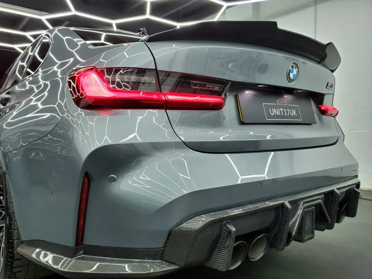 (2021+) BMW G80 M3 Ducktail Spoiler – Pre-Preg Dry Carbon Fiber High Kick – another view