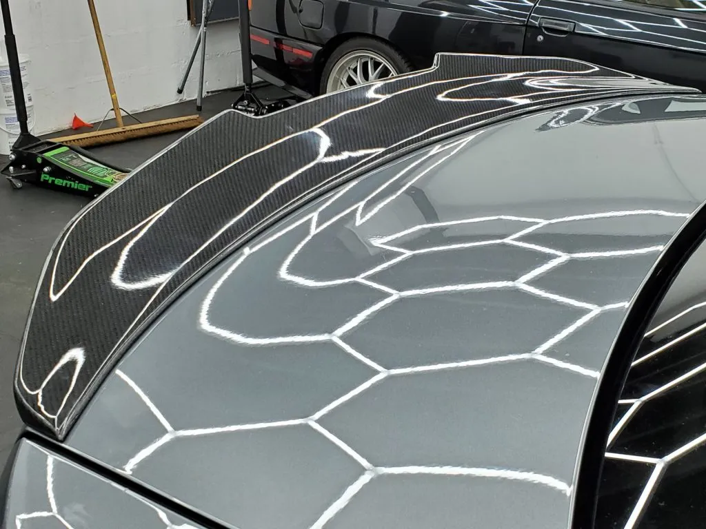 (2021+) BMW G80 M3 Ducktail Spoiler – Pre-Preg Dry Carbon Fiber High Kick — image 3 of 5