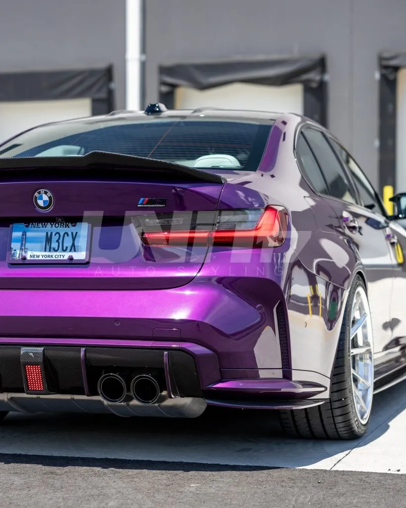 BMW G80 M3 G20 LCI High Kick Ducktail Spoiler – Pre-Preg Dry Carbon Fiber (2021+) — image 3 of 3