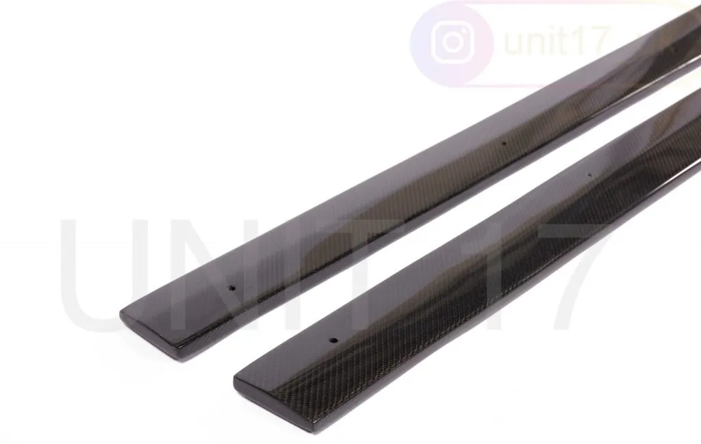 Mercedes C63 AMG C205 W205 2015-2021 Carbon Fiber Side Skirt Extensions — image 5 of 6