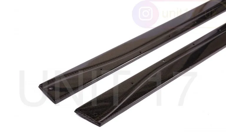 BMW F31 3 Series Estate M Sport 2013-2019 Carbon Fiber Side Skirt Extensions – another view