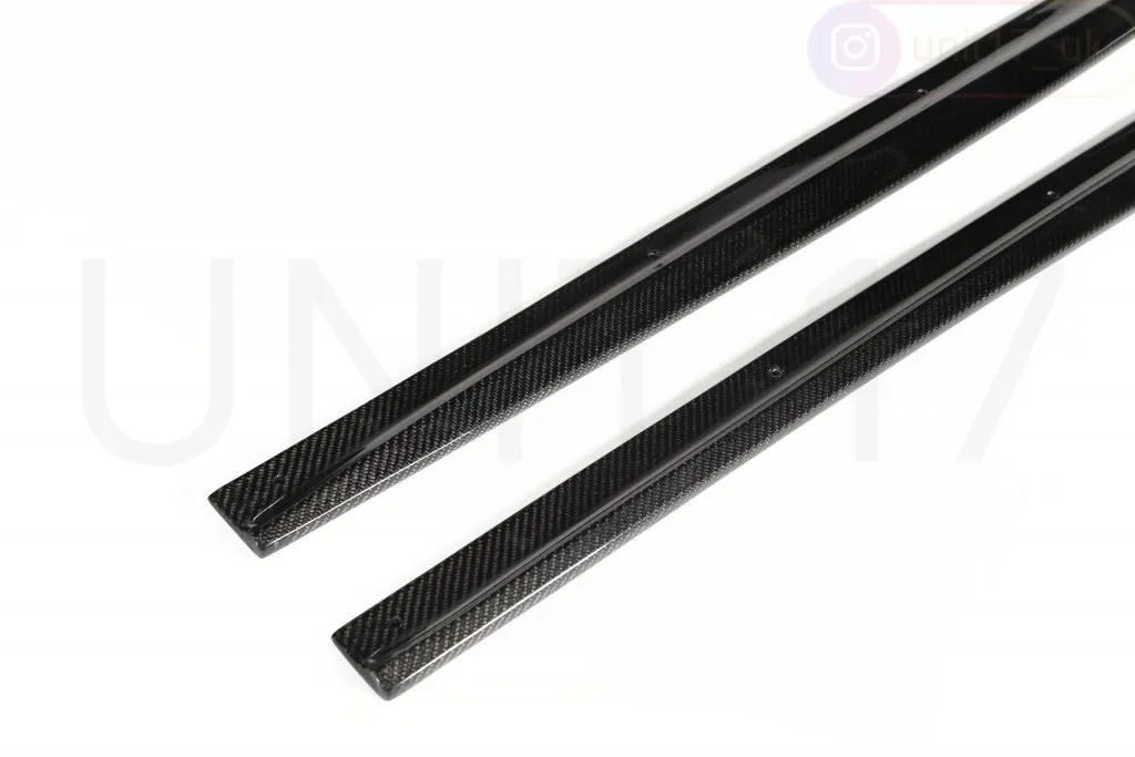 BMW G30/G31 F90 M5 2018+ 5 Series M Sport Carbon Fiber Side Skirt Extensions — image 2 of 2