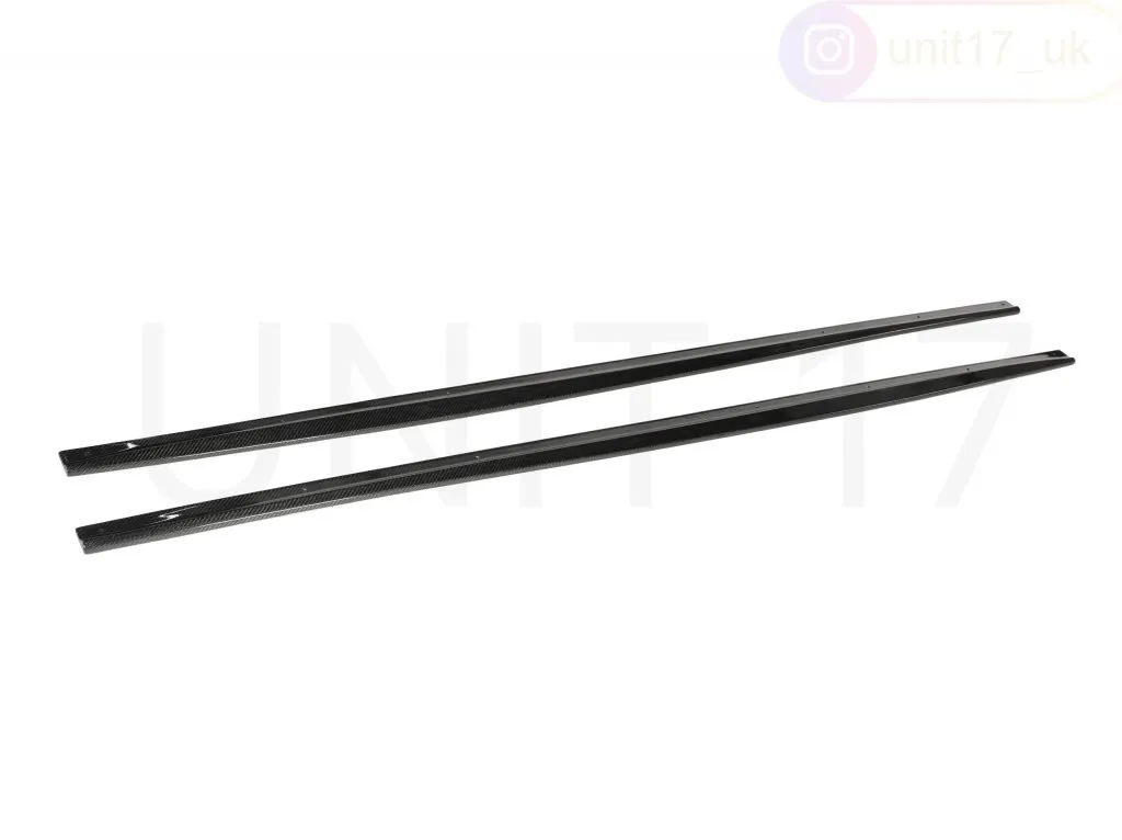 BMW G30/G31 F90 M5 2018+ 5 Series M Sport Carbon Fiber Side Skirt Extensions — image 1 of 2
