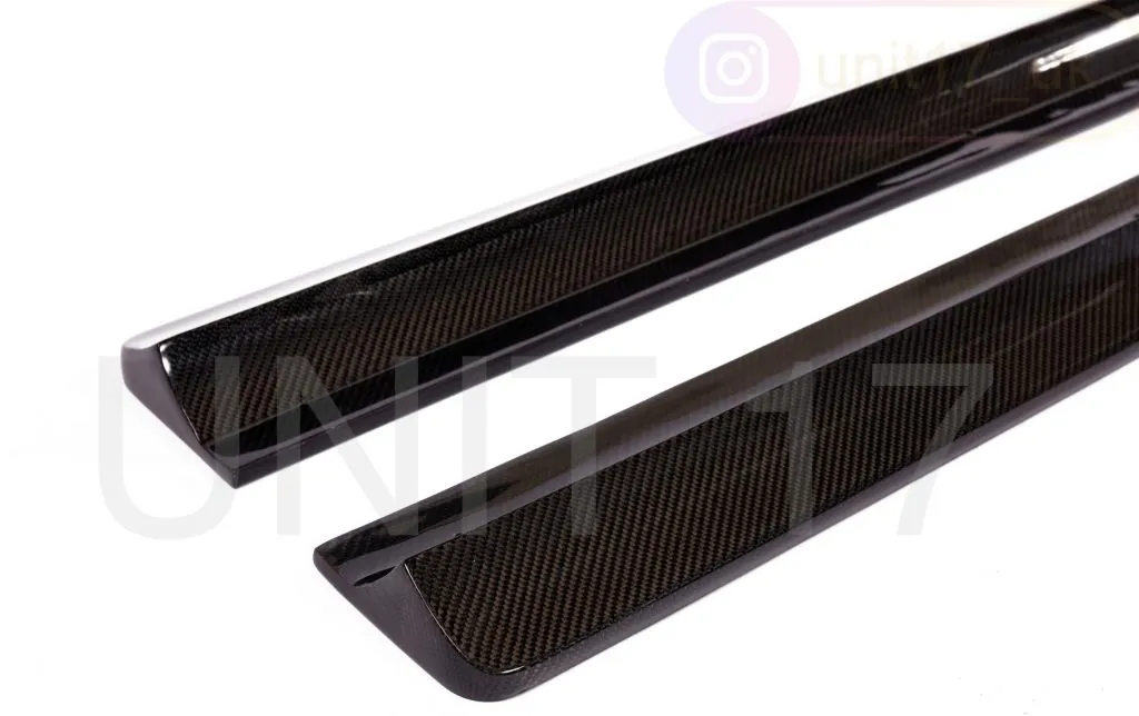 Mercedes C63 AMG W204 2011-2014 Carbon Fiber Side Skirt Extensions — image 6 of 8