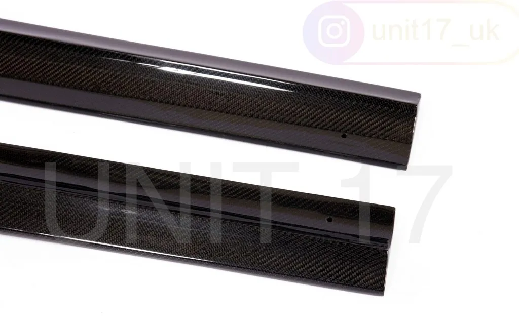 Mercedes C63 AMG W204 2011-2014 Carbon Fiber Side Skirt Extensions — image 7 of 8
