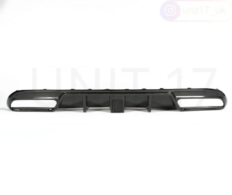 Mercedes C63 AMG Saloon W205 2015-2021 Carbon Fiber Rear Diffuser With F1 Style LED Light With Exhaust Tips