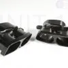 Mercedes C63 AMG Saloon W205 2015-2021 Carbon Fiber Rear Diffuser With F1 Style LED Light With Exhaust Tips — thumbnail 2