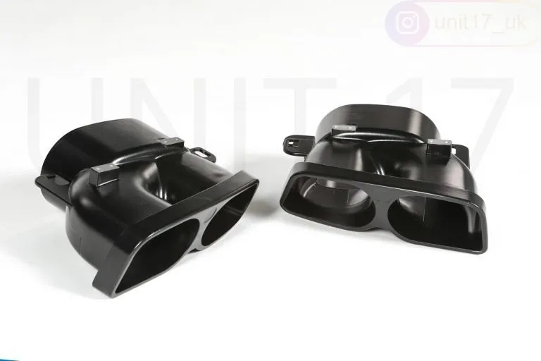 Mercedes C63 AMG Saloon W205 2015-2021 Carbon Fiber Rear Diffuser With F1 Style LED Light With Exhaust Tips – another view
