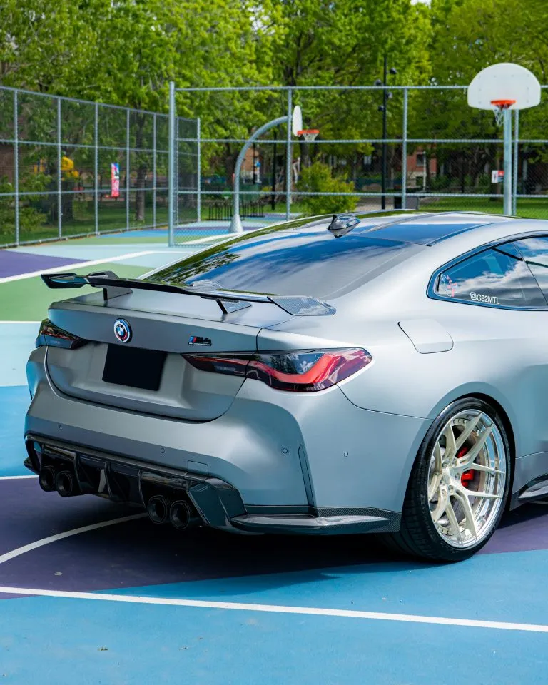 BMW G82/G83 M4 Style Dry Carbon Fiber Rear Bumper OEM rear Corner Side Without Winglets Pre Preg – another view