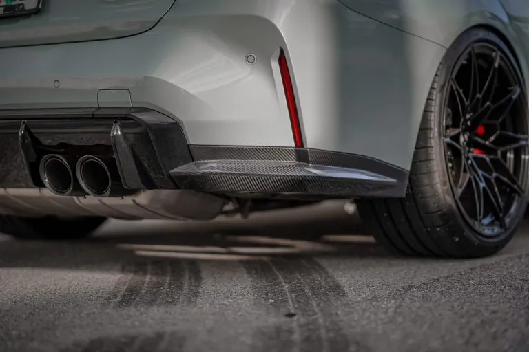 BMW G80 M3 Performance Style Dry Carbon Fiber Rear Bumper OE Corner Side Without Winglets Pre Preg