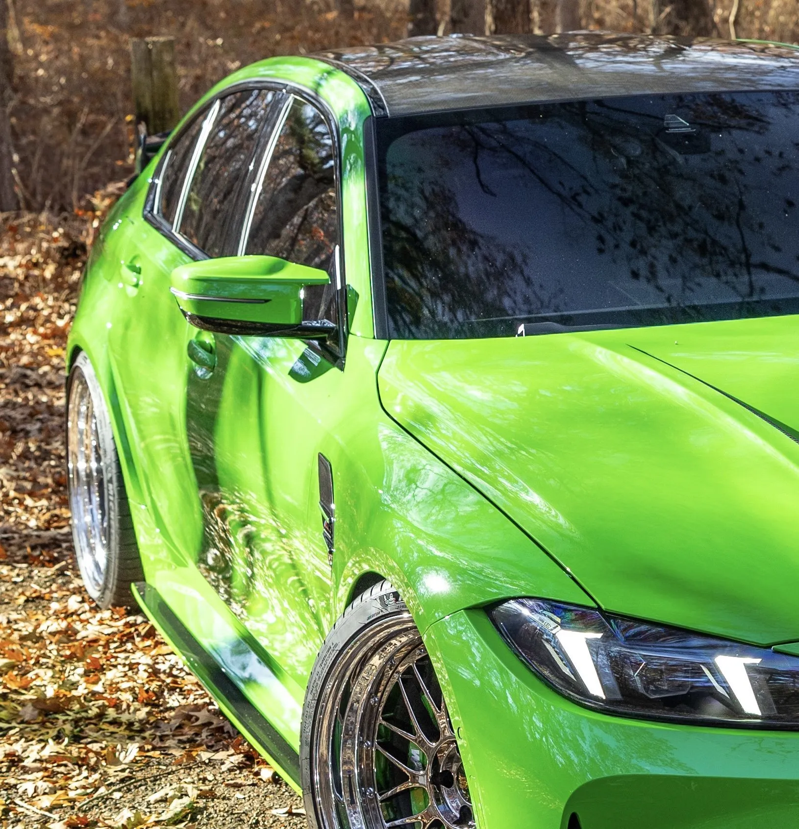 BMW G80 G82 M3 M4  2021-Present prepreg dry Carbon Fiber Side Skirt Extensions V2 (Unitexclusives) - Image 3