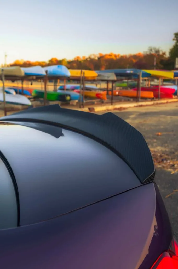 (2021+) BMW G80 M3 Ducktail Spoiler – Pre-Preg Dry Carbon Fiber High Kick — image 1 of 5