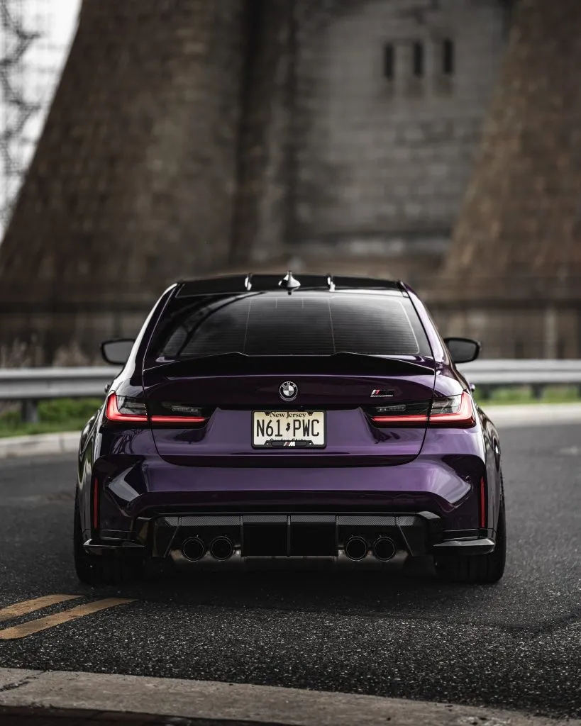Purple G80 M3 from behind