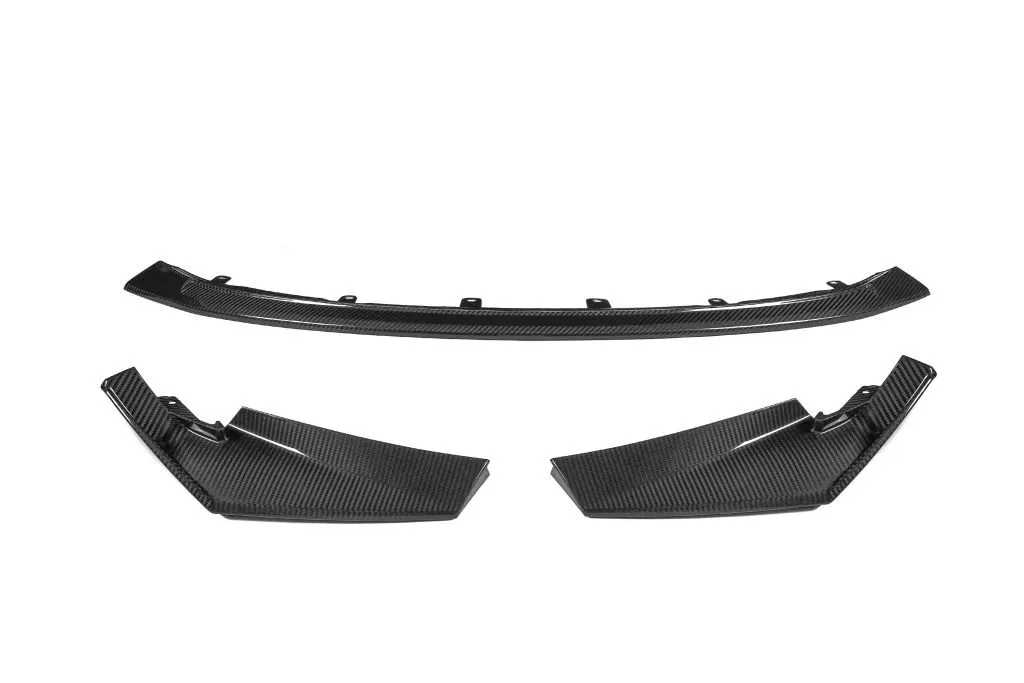 CSL Style front lip splitter for BMW M3 M4 G80 G82 Prepreg Carbon Fiber with gloss finish — image 21 of 29