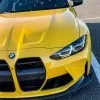 CSL Style front lip splitter for BMW M3 M4 G80 G82 Prepreg Carbon Fiber with gloss finish — thumbnail 6