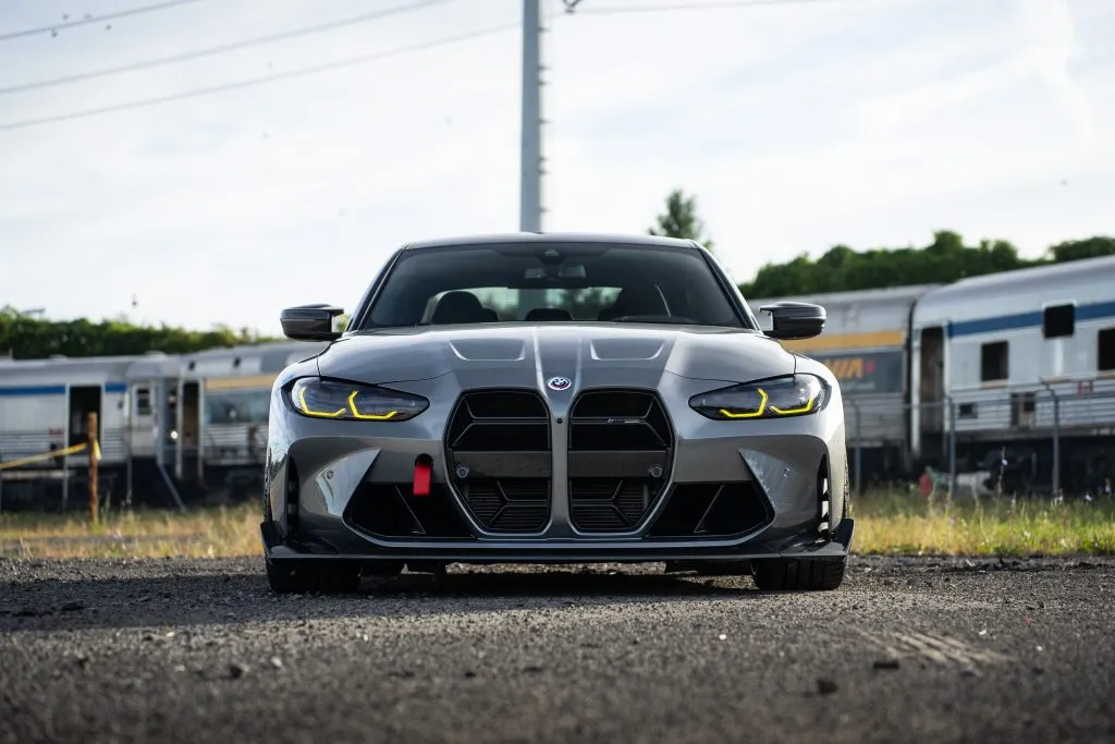 CSL Style front lip splitter for BMW M3 M4 G80 G82 Prepreg Carbon Fiber with gloss finish — image 15 of 29