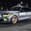 CSL Style front lip splitter for BMW M3 M4 G80 G82 Prepreg Carbon Fiber with gloss finish — thumbnail 10