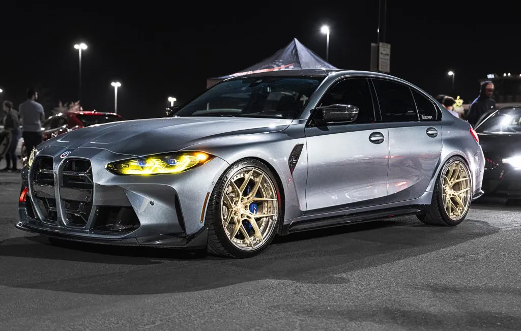 CSL Style front lip splitter for BMW M3 M4 G80 G82 Prepreg Carbon Fiber with gloss finish — image 10 of 29