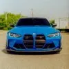 CSL Style front lip splitter for BMW M3 M4 G80 G82 Prepreg Carbon Fiber with gloss finish — thumbnail 7