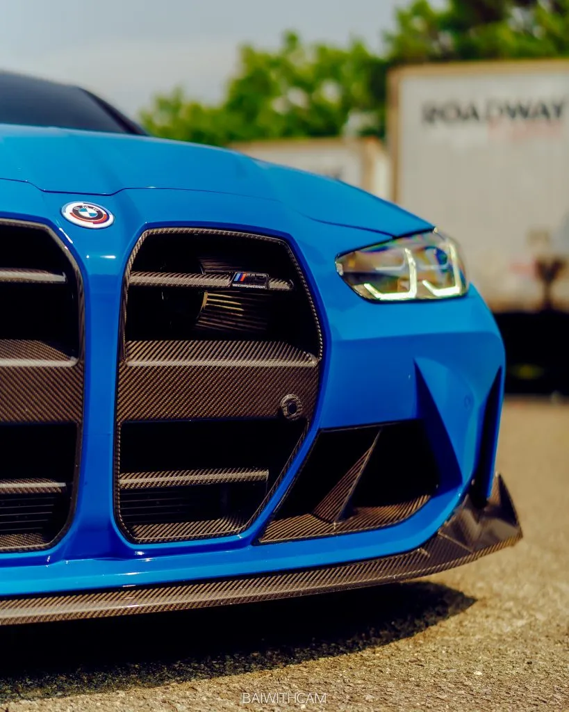 CSL Style front lip splitter for BMW M3 M4 G80 G82 Prepreg Carbon Fiber with gloss finish — image 3 of 29
