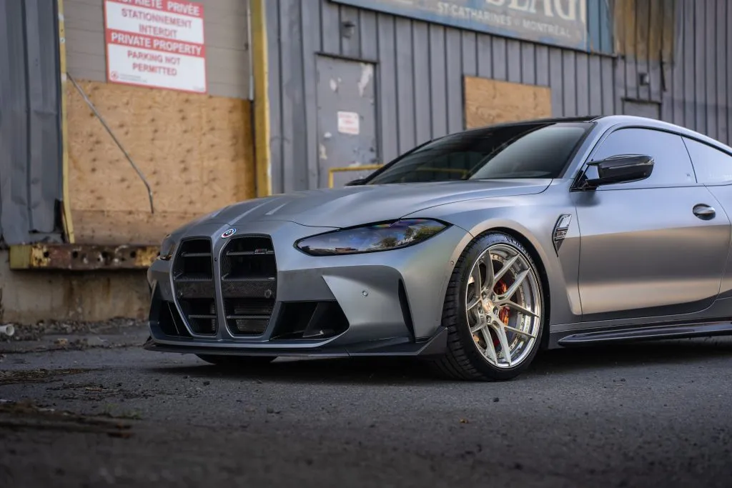 CSL Style front lip splitter for BMW M3 M4 G80 G82 Prepreg Carbon Fiber with gloss finish — image 12 of 29